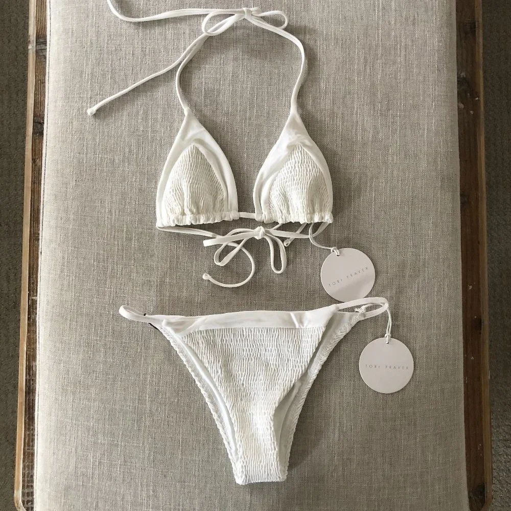 Tori Praver Swimwear White Classic Bikini - Picture 5 of 7